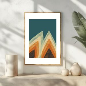 Abstract 70s Style Minimalist Art Print