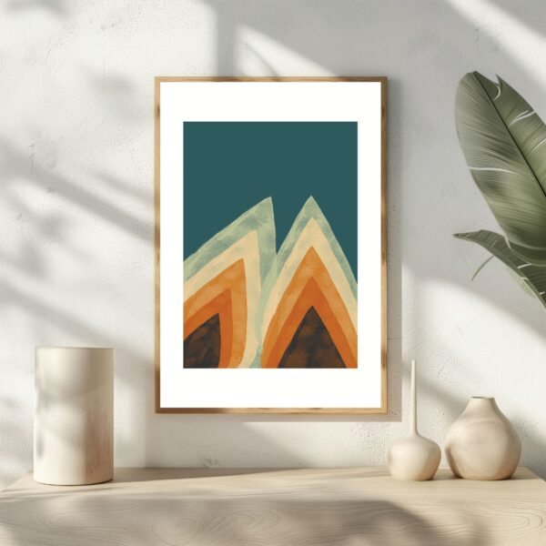 Abstract 70s Style Minimalist Art Print