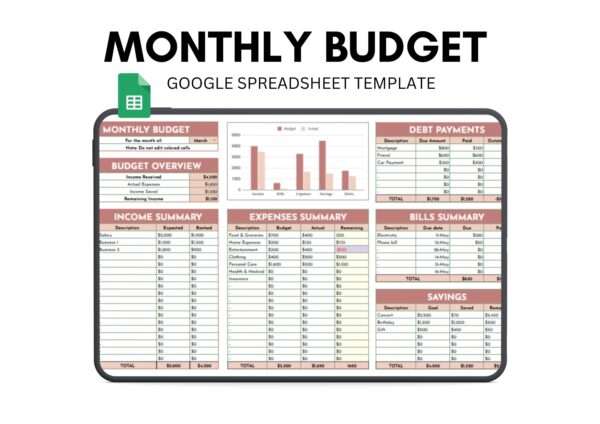 Monthly budget
