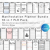 Manifestation Planner Bundle, Canva Editable Templates, PLR Journals, Gratitude & Affirmation Journal, Digital Download