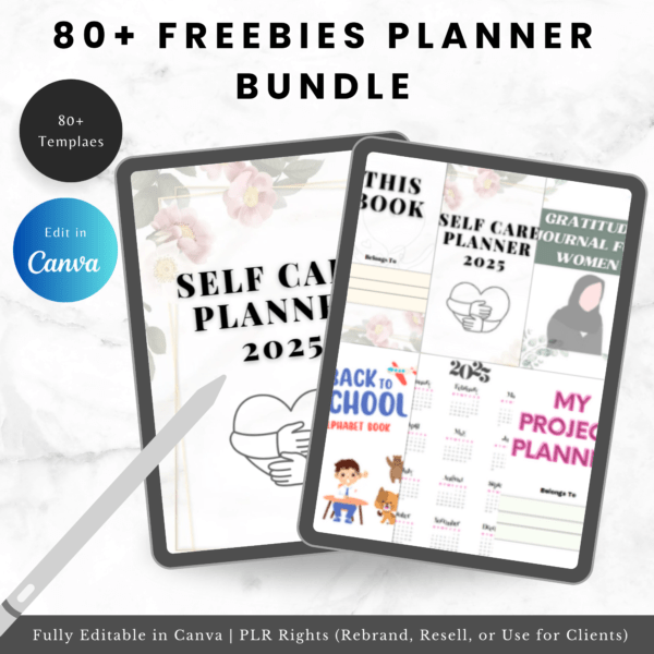 80 plus Freebies planner bundle