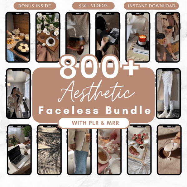 Faceless Aesthetic reels bundle